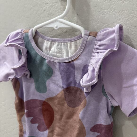 Rags Purple Watercolor Ruffle Romper - Picture 2 of 8